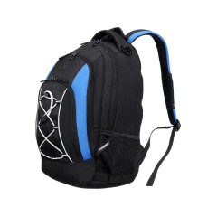 Рюкзак TORBER ROCKIT с отделением для ноутбука 15", черный/синий, полиэстер, 33х19х45 см, 28 л