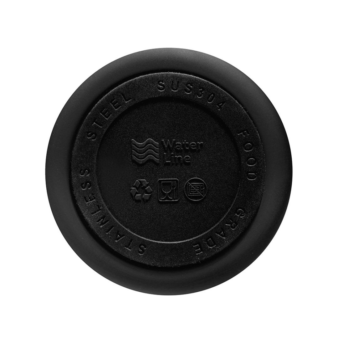 Вакуумная термокружка Waterline c кнопкой «Guard», 400 мл, черный