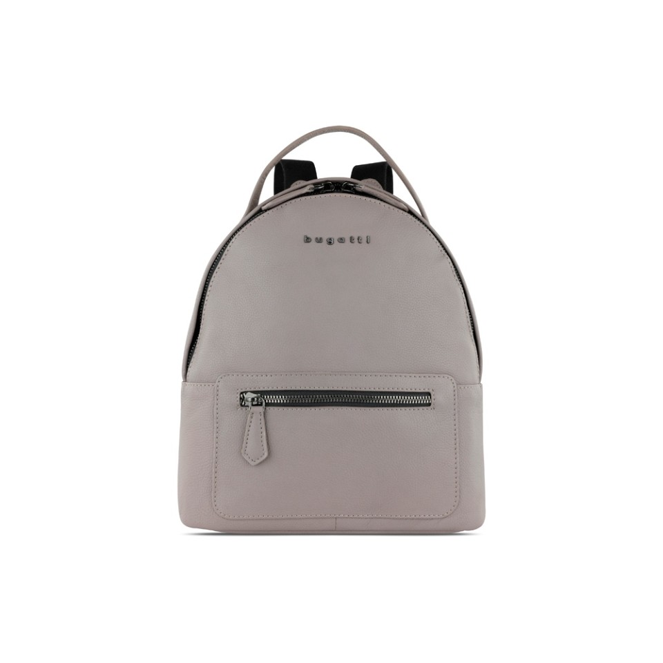 Рюкзак женский BUGATTI Bella, бежевый, воловья кожа/полиэстер, 24,5х12х27 см