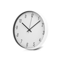 Пластиковые настенные часы  диаметр 30 см "Carte blanche", белый