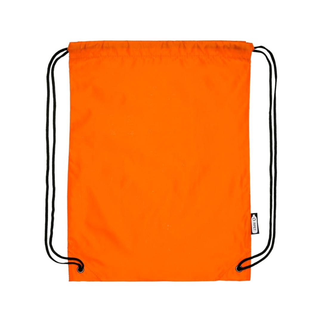 Рюкзак со шнурком Oriole из переработанного ПЭТ, оранжевый