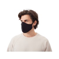 Маска для лица многоразовая с фиксаторами, черная