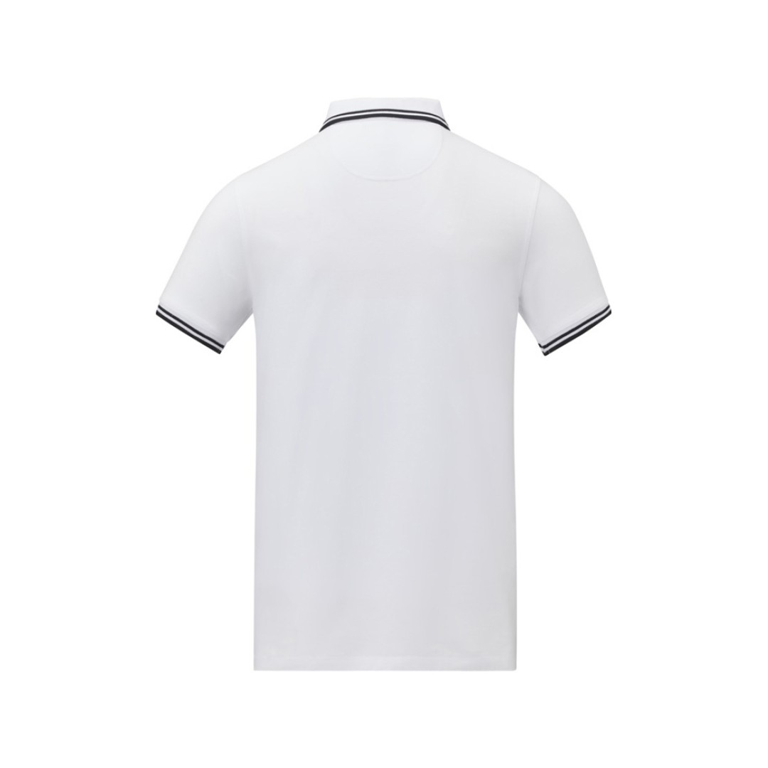 Amarago Мужское поло с коротким рукавом и контрастной отделкой, белый