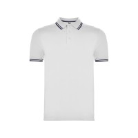 Рубашка поло "Montreal" мужская, белый/нэйви