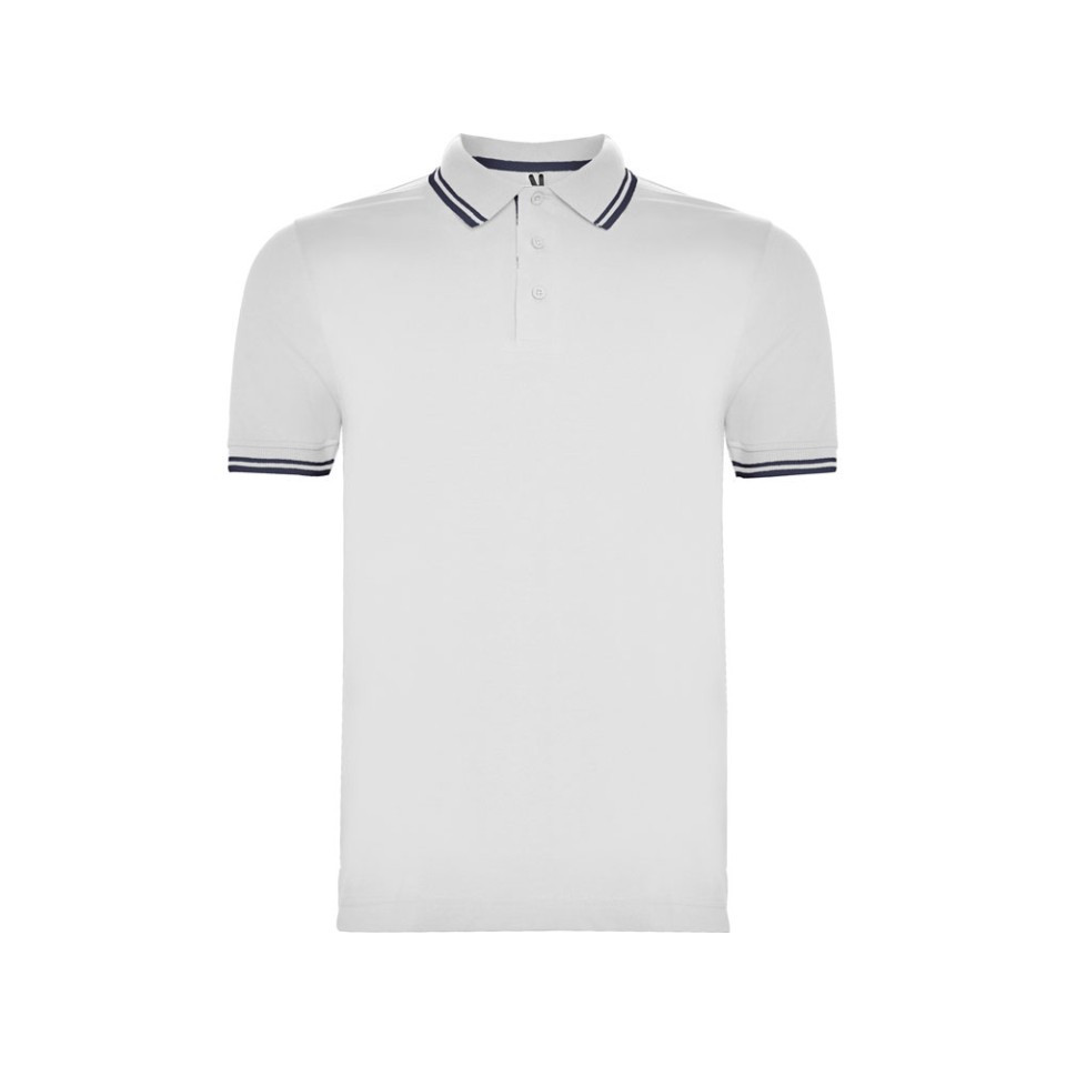 Рубашка поло "Montreal" мужская, белый/нэйви
