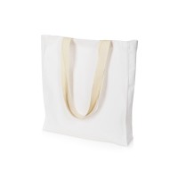 Сумка Donny из хлопка с донной складкой и парусиновыми ручками, белый