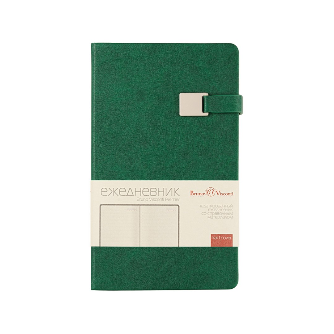 Ежедневник недатированный А5 "Premier", зеленый