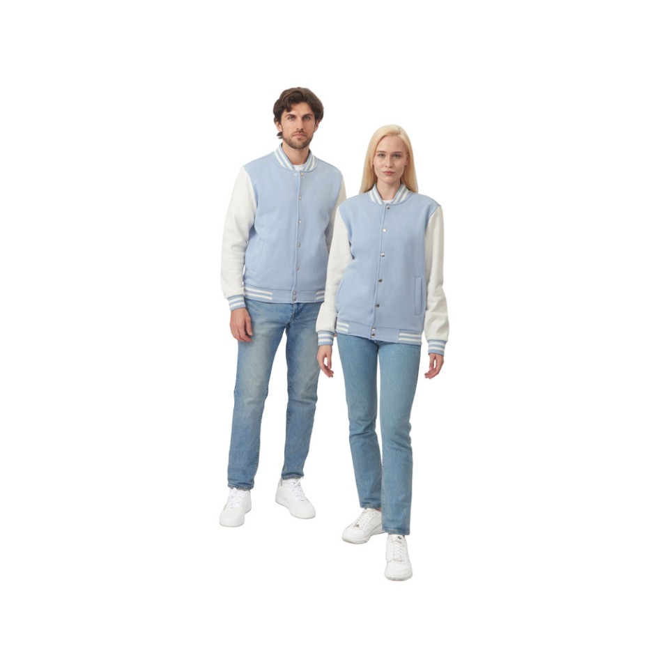 Бомбер «Oxford», небесно-голубой/молочный, унисекс