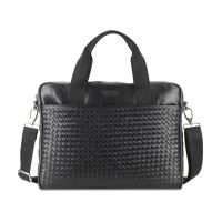 Сумка Mano "Don Luca", натуральная кожа в черном цвете, 37 х 27 х 6 см