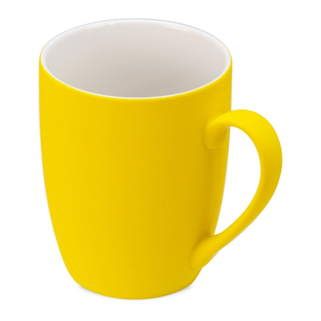 Подарочный набор с блокнотом С1, металлической ручкой и кружкой, желтый