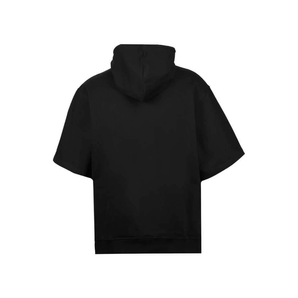 Худи оверсайз с коротким рукавом «Warsaw» унисекс, черный