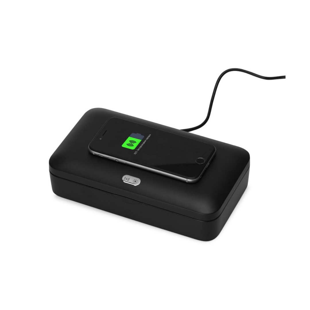 УФ-стерилизатор c функцией беспроводной зарядки "Sector", Evolt, черный