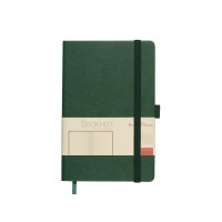 Блокнот А5  "City" на резинке, зеленый