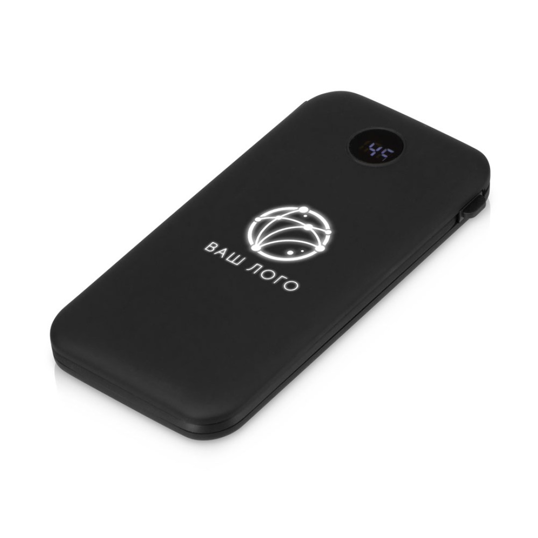 Внешний беспроводной аккумулятор с подсветкой лого «Astro», 10000 mAh, черный