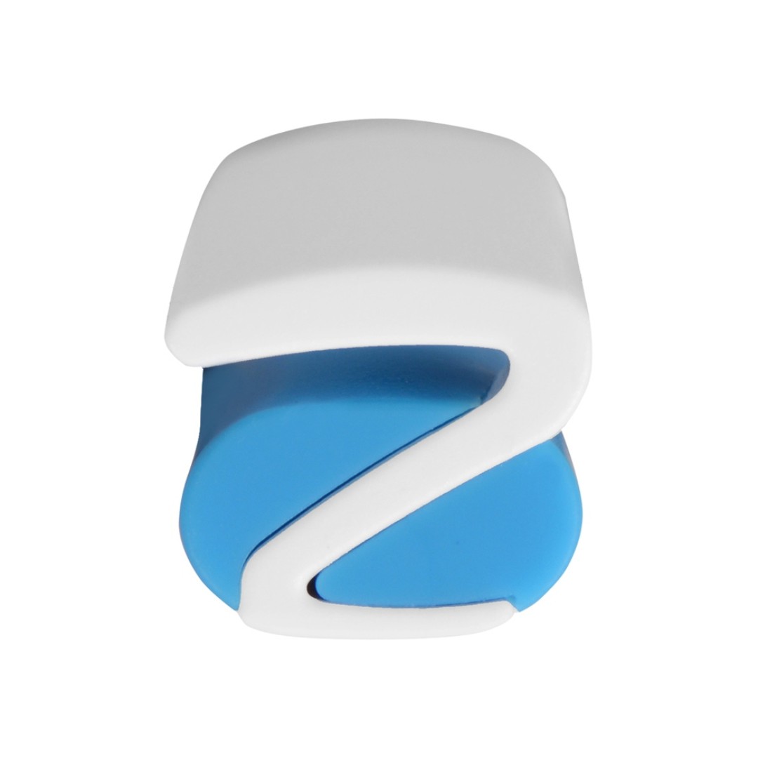 Ручка пластиковая soft-touch шариковая «Zorro», голубой/белый