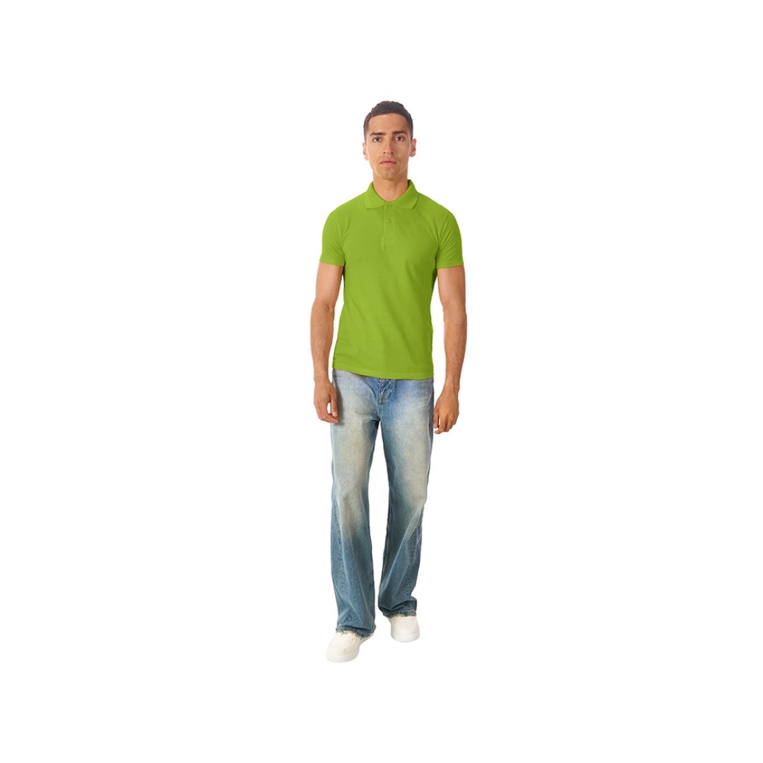 Рубашка поло "First N" мужская, зеленое яблоко