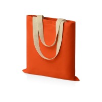 Сумка для шопинга Steady из хлопка с парусиновыми ручками, 260 г/м2, оранжевый