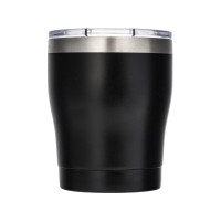Вакуумная термокружка c керамическим покрытием "Rodos", непротекаемая крышка, 350 мл, черный