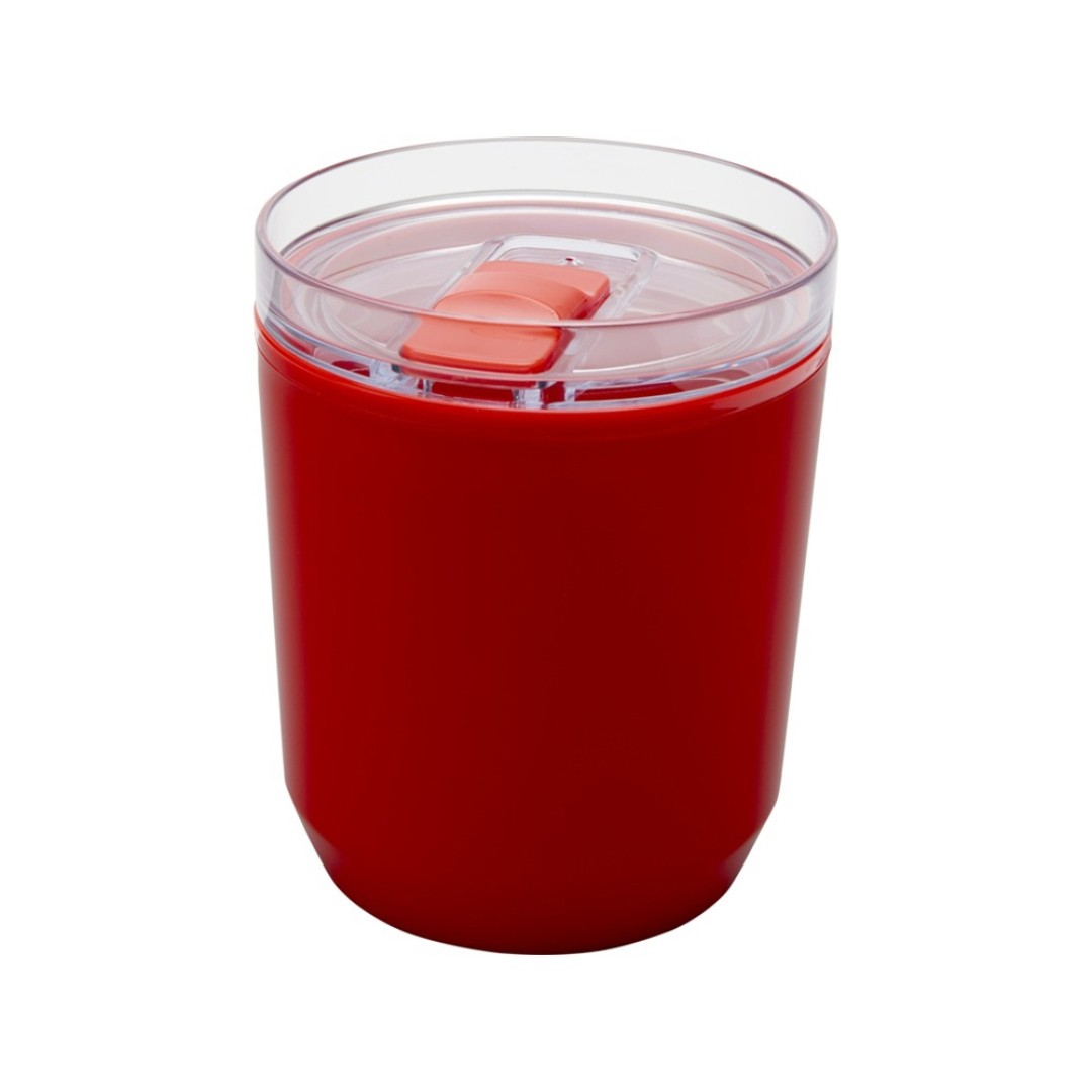Hudson кружка из переработанного пластика с двойными стенками объемом 180 мл, красный