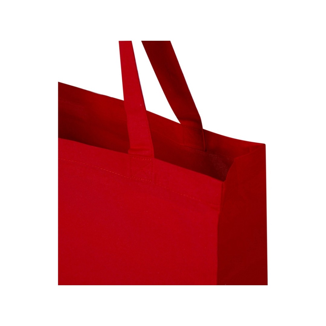 Madras эко- сумка с ластовицей из переработанного хлопка, сертифицированного согласно GRS, плотностью 140 г/м2 - Красный