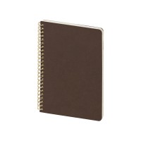 Бизнес тетрадь на гребне А5 "Pragmatic", 60 листов в клетку, темно-коричневый