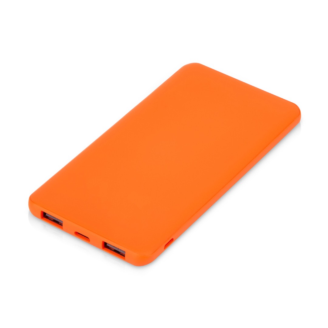 Подарочный набор c пластиковой ручкой, повербанком С1, 5000 mAh, оранжевый