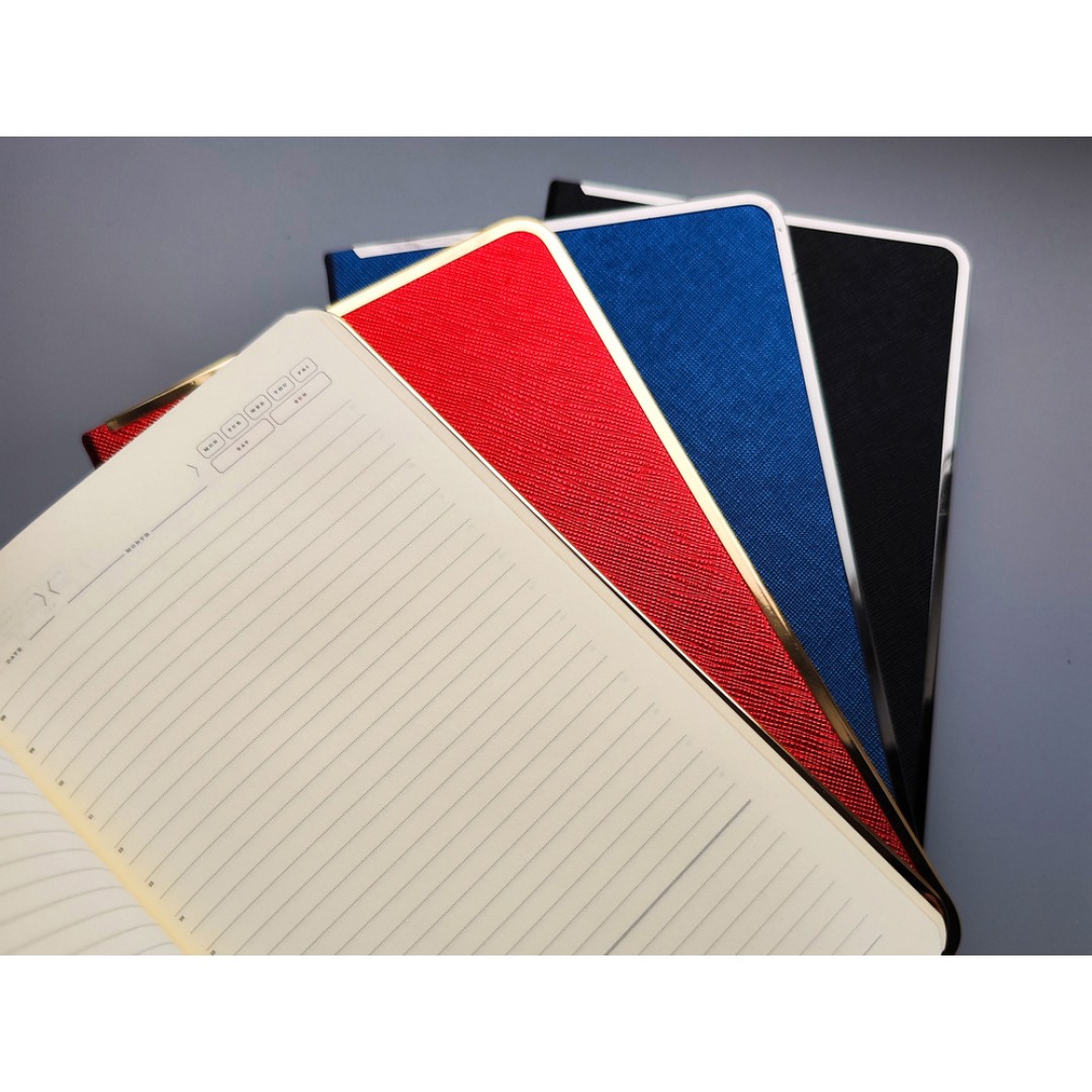 Ежедневник А5 недатированный «Bridge», черный/серебристый