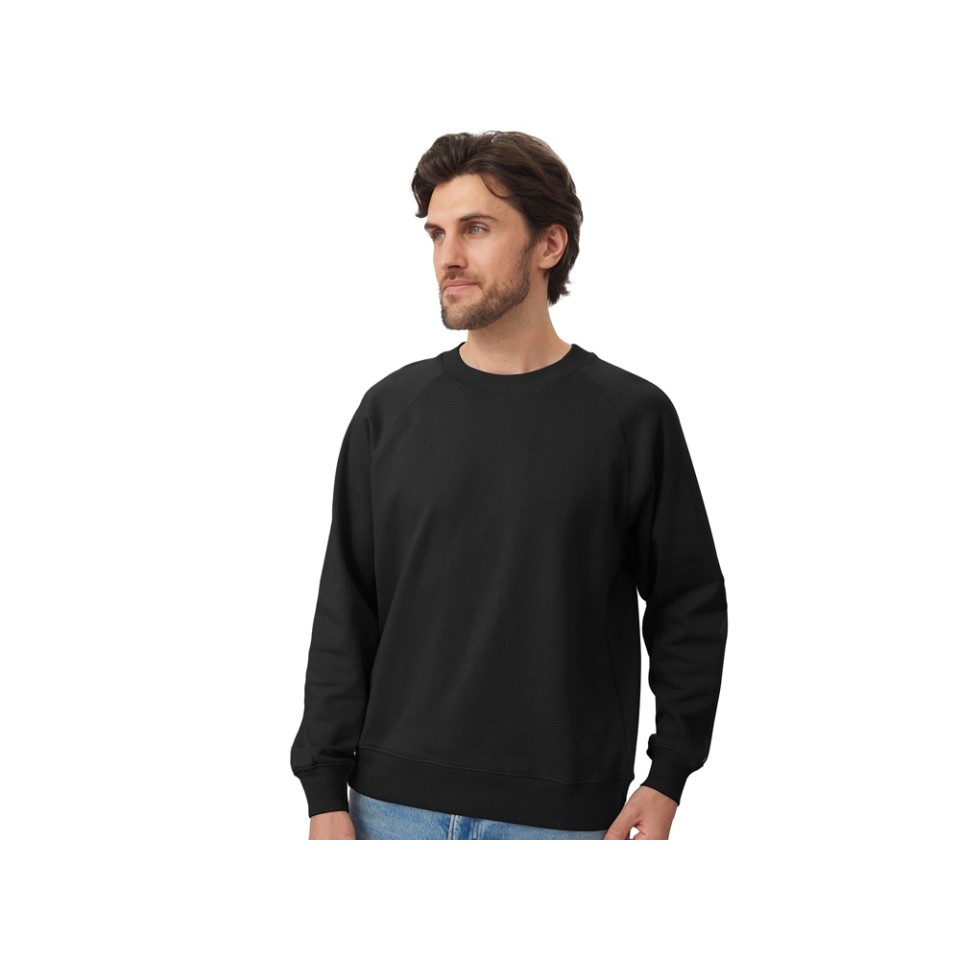 Свитшот оверсайз с рукавом реглан «Belgrade», унисекс, черный