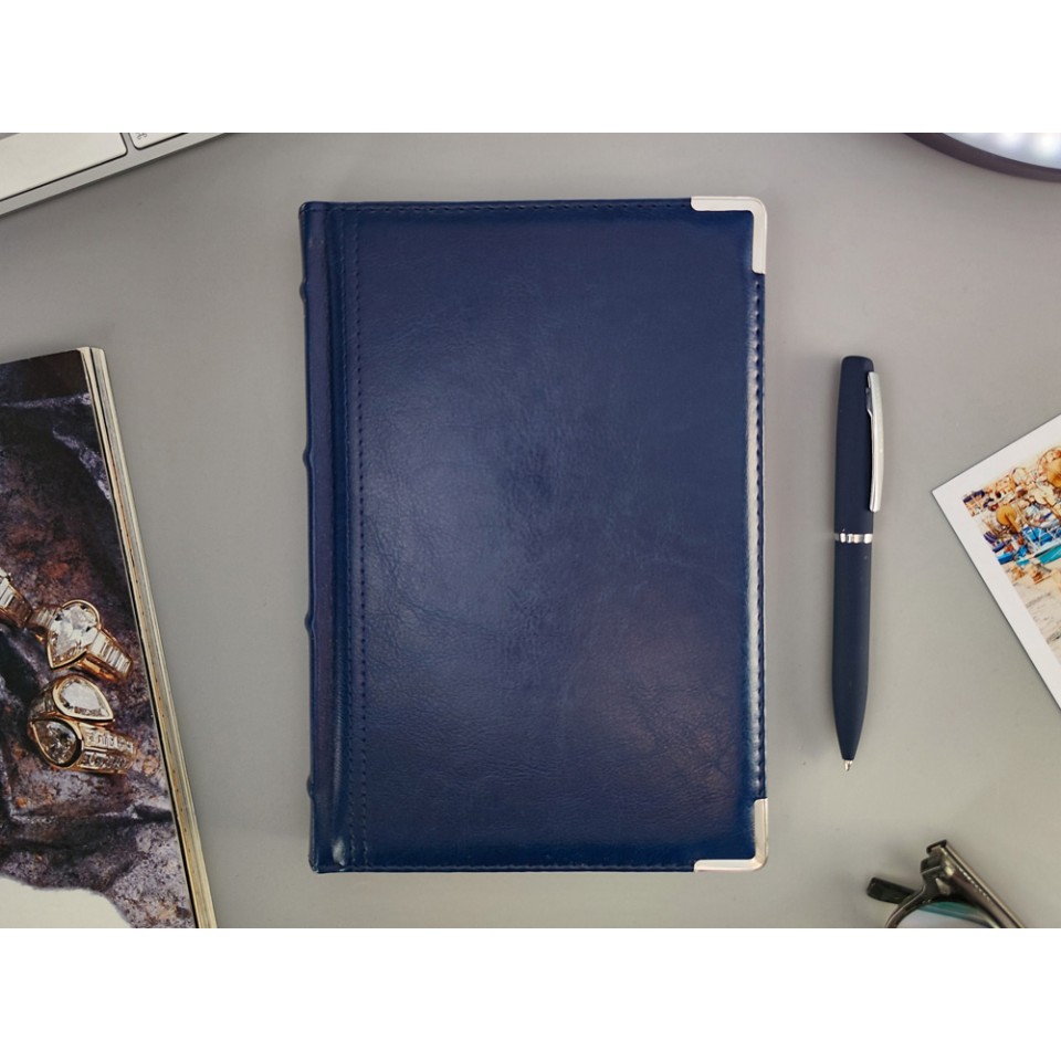 Ежедневник А5 полудатированный «Boss», синий