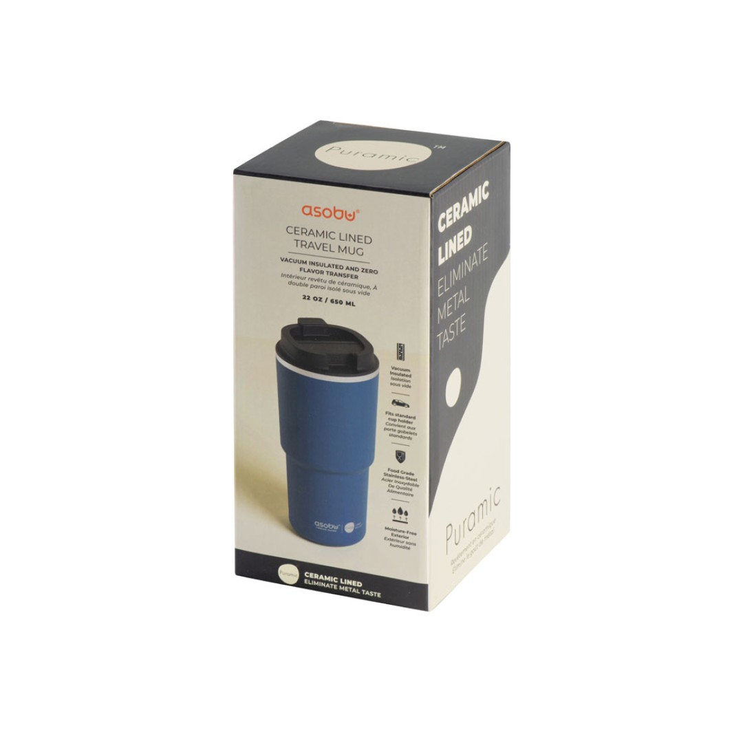 Вакуумная термокружка с  керамическим покрытием «Pick-Up», 650 мл, синий