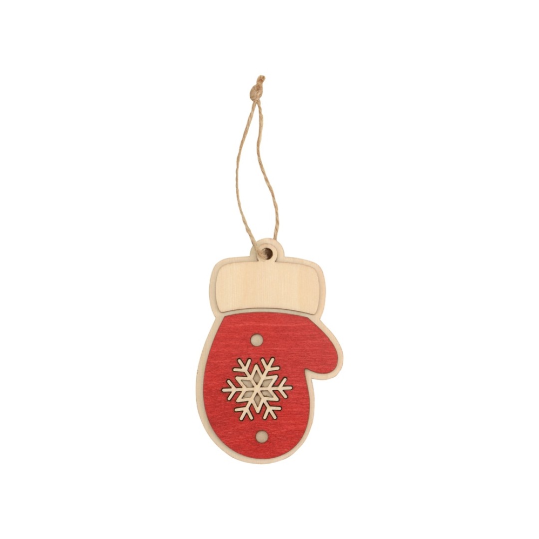Подвеска деревянная «Новогодняя варежка»