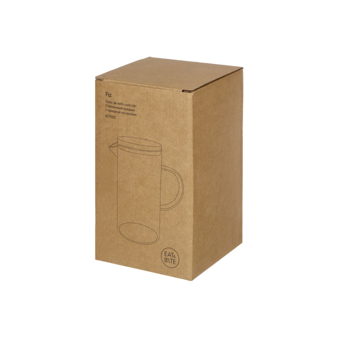 Стеклянный кувшин с крышкой из пробки "Fiz"