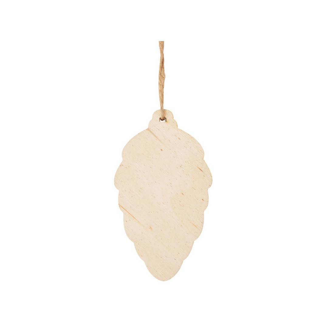 Подвеска шишка с цветной подложкой, коричневая подложка