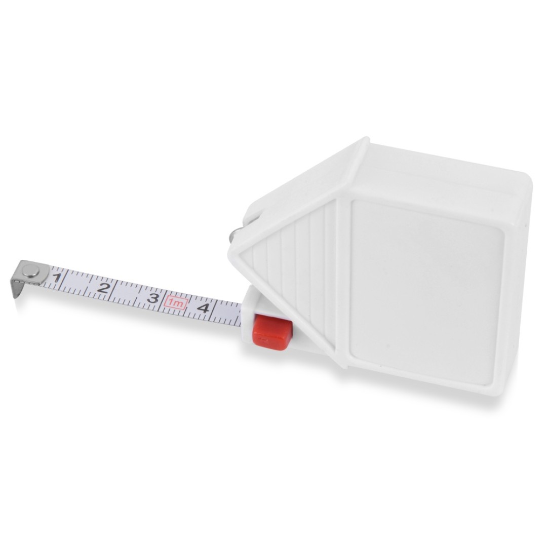 Брелок-рулетка "Домик", 1 м., белый