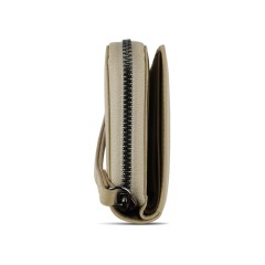 Кошелёк женский BUGATTI Elsa, с защитой RFID, песочного цвета, воловья кожа/полиэстер, 15,5х3х9,5 см