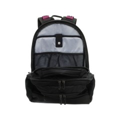 Рюкзак TORBER XPLOR с отделением для ноутбука 15", чёрный/бордовый, полиэстер 600D, 35x20x47 см, 33л