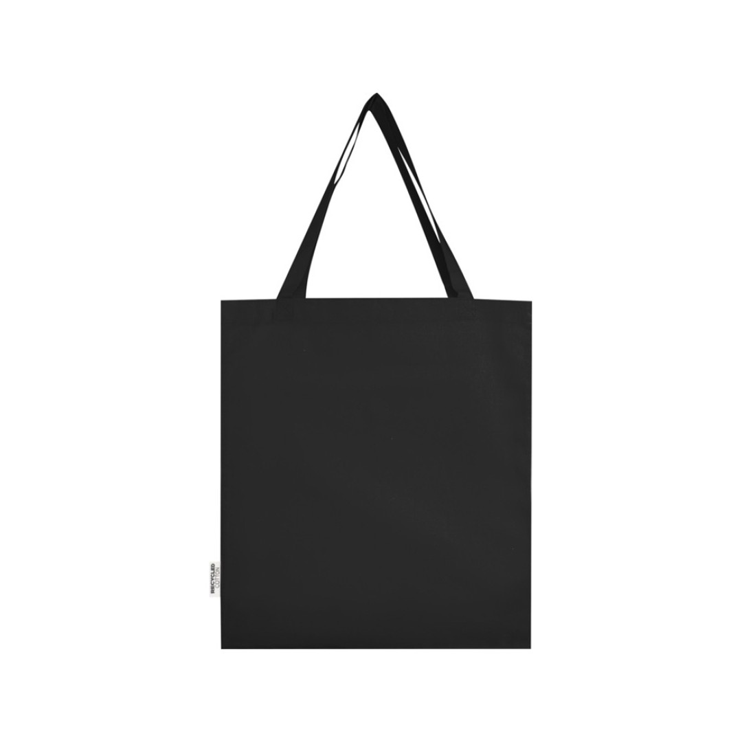 Madras эко- сумка с ластовицей из переработанного хлопка, сертифицированного согласно GRS, плотностью 140 г/м2 - сплошной черный