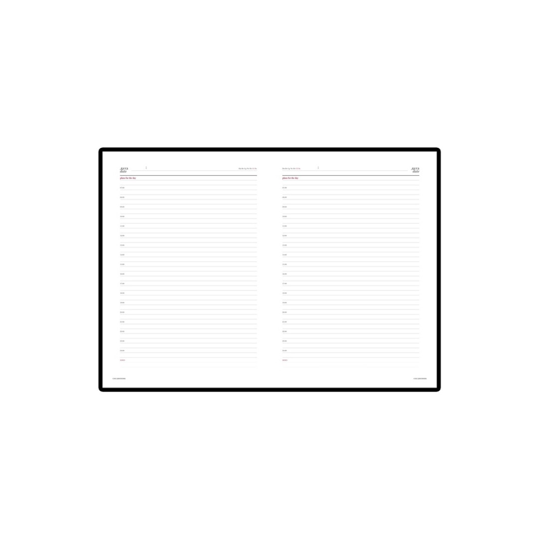 Ежедневник недатированный А4 "Sidney Nebraska", черный (золотой обрез)