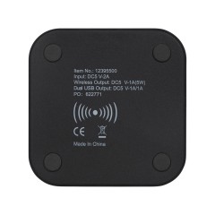 Беспроводное зарядное устройство-хаб «Ozone», черный