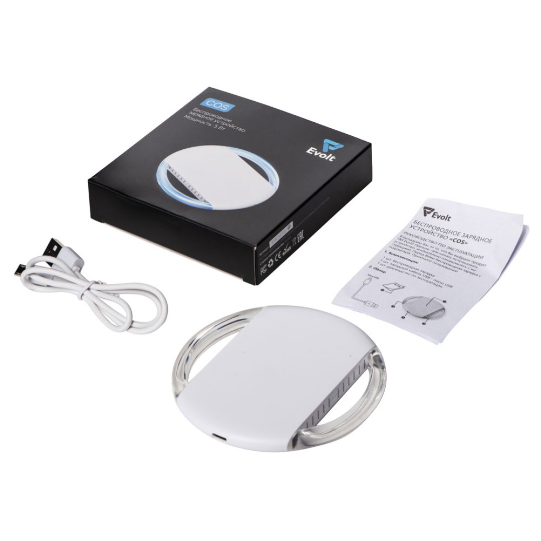 Беспроводное зарядное устройство "Cos", 5 Вт, белый