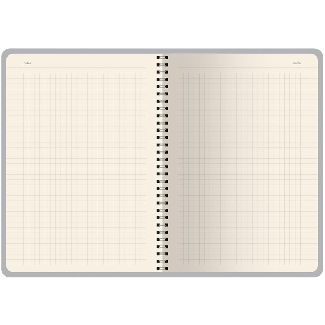 Бизнес тетрадь на гребне А5 "Pragmatic", 60 листов в клетку, карибский синий