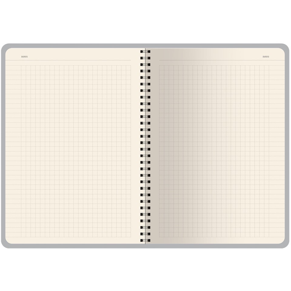 Бизнес тетрадь на гребне А5 "Pragmatic", 60 листов в клетку, карибский синий