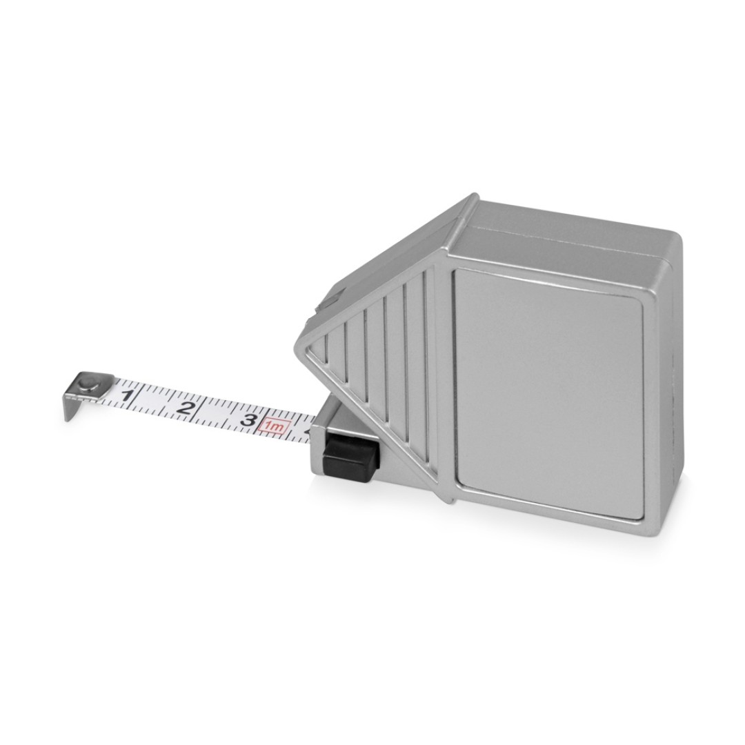 Брелок-рулетка "Домик", 1 м., серебристый