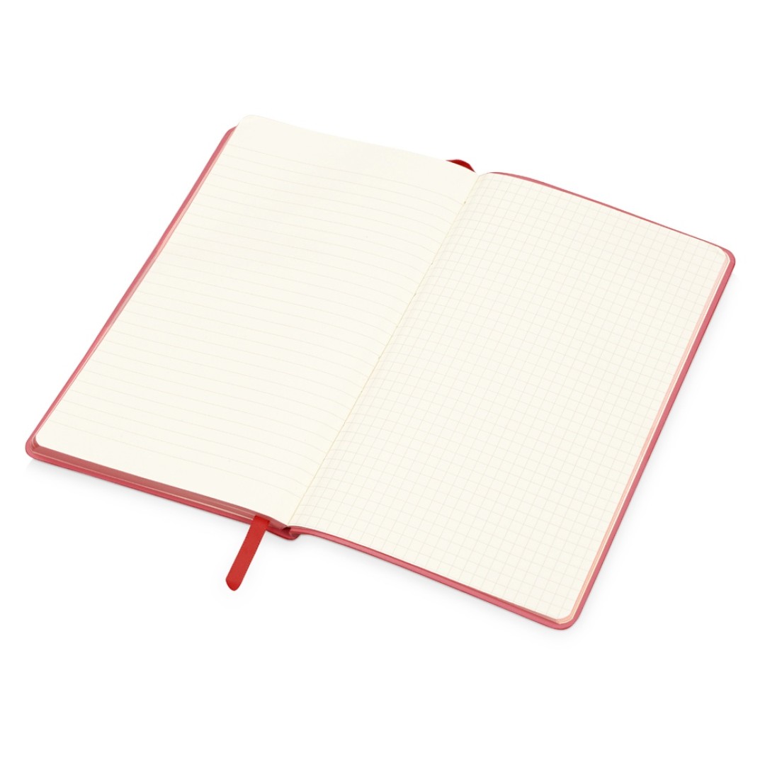 Блокнот «Notepeno» 130x205 мм с тонированными линованными страницами, красный