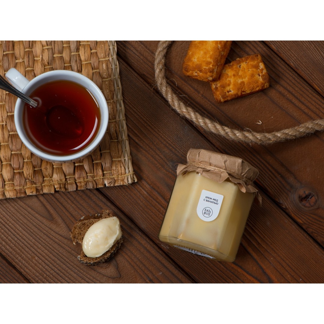 Крем-мёд с ванилью 250 в шестигранной банке