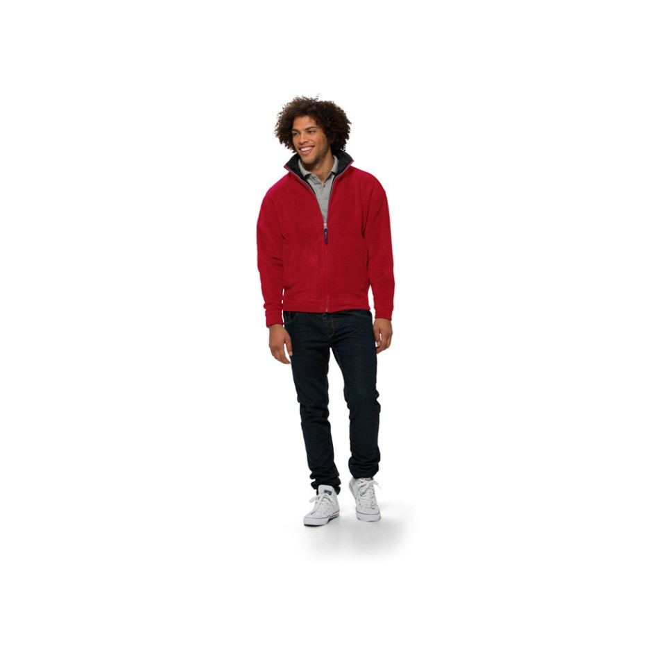 Куртка флисовая "Nashville" мужская, красный/пепельно-серый