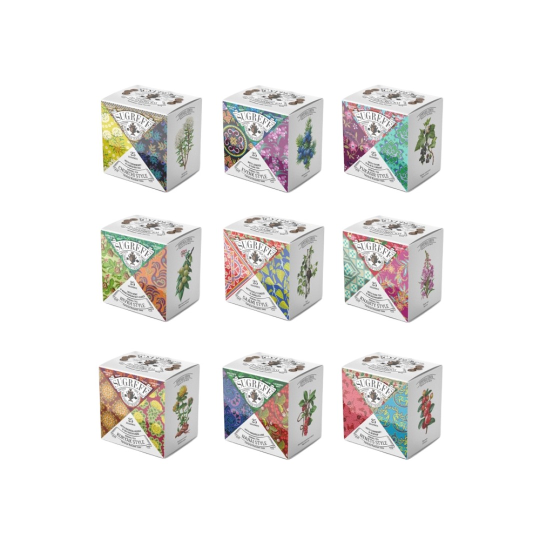 Подарочный набор c чаем "Сокровища Севера" в деревянной шкатулке без лого