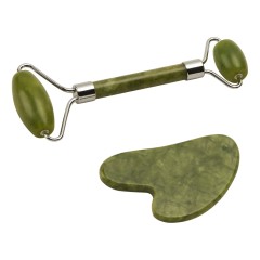 Сет роллер и гуаша "Rituals" из нефрита, зеленый