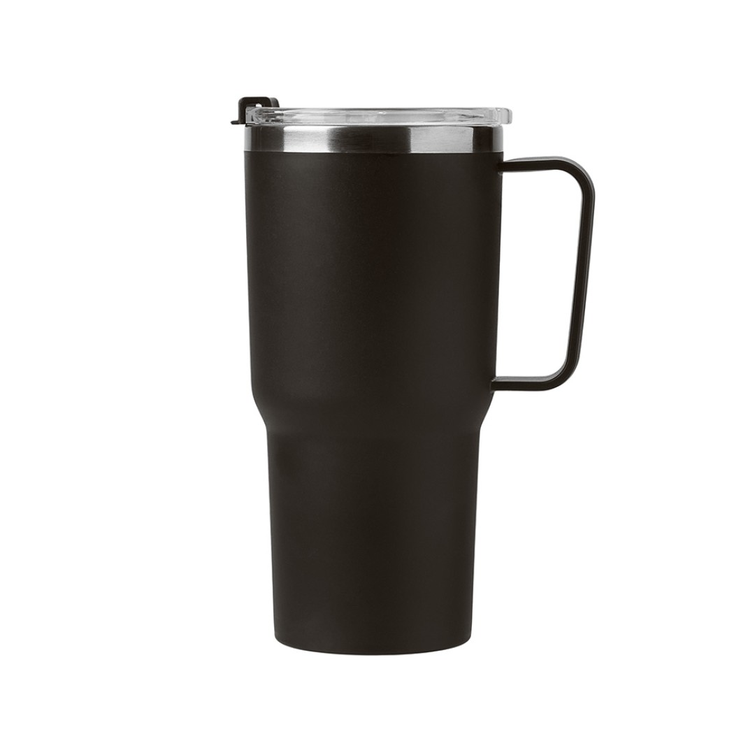 Термокружка KENCHER с двойными стенками из нержавеющей стали 304 и полипропилена, черный