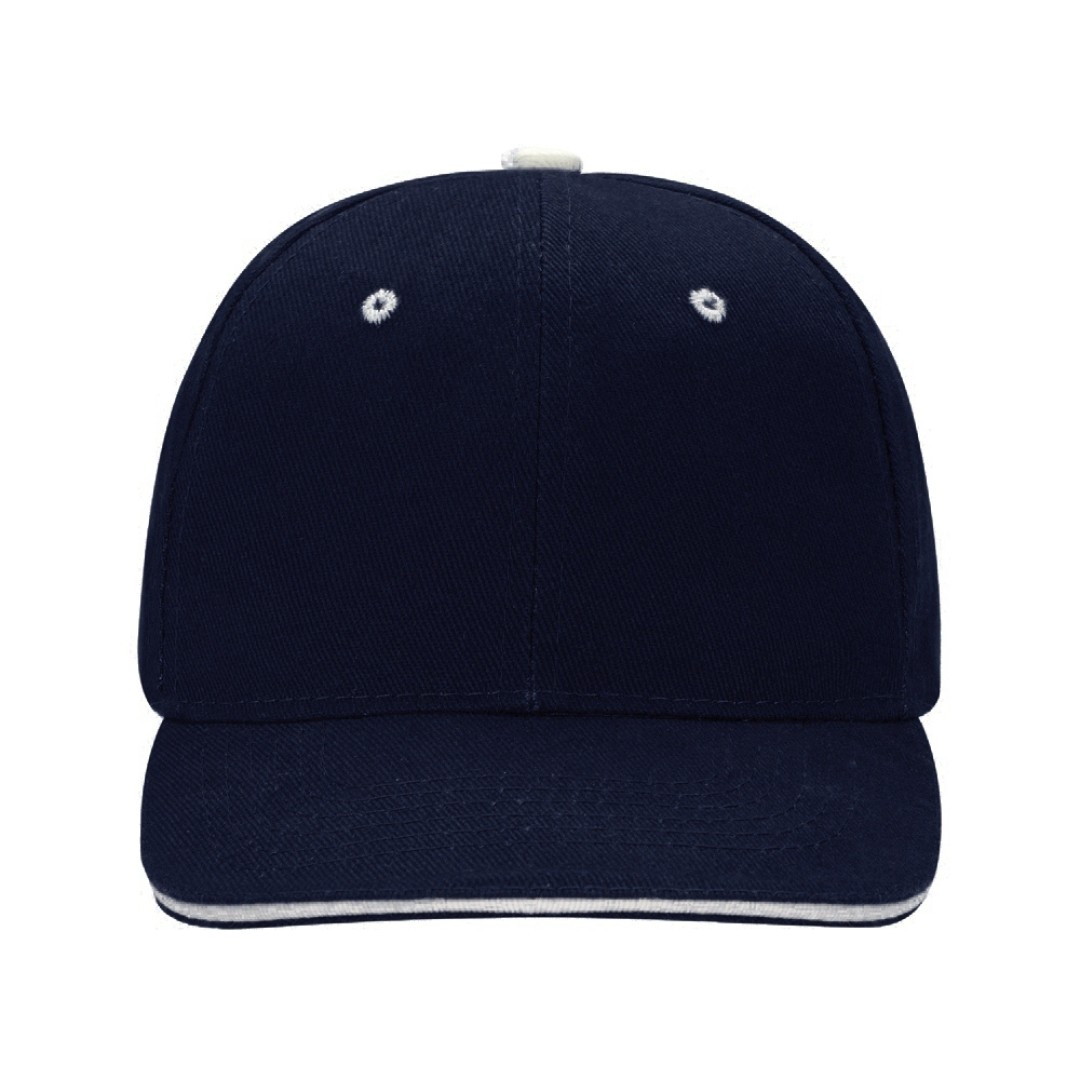 Бейсболка "New Castle" 6-ти панельная, темно-синий/натуральный